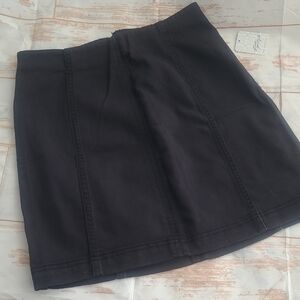 Free People‎ Skirt .. sz 6 .. Black Mini